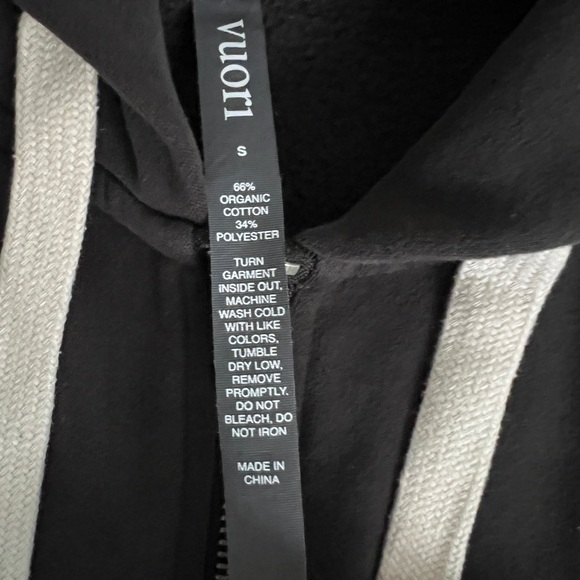 Vuori Restore Hoodie Washed Black S Full Zip Long - Picture 6 of 6
